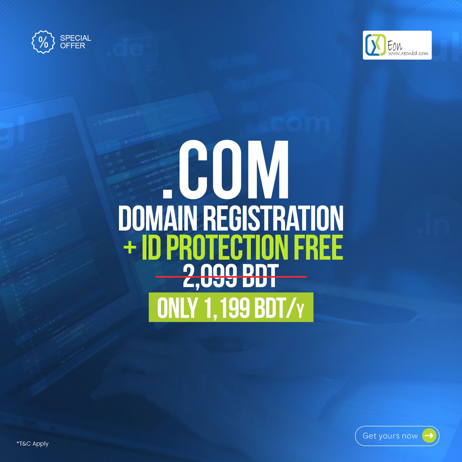 Unbeatable .COM Domain Offer + Free 50 MB NVMe Hosting with Every Domain Registration!